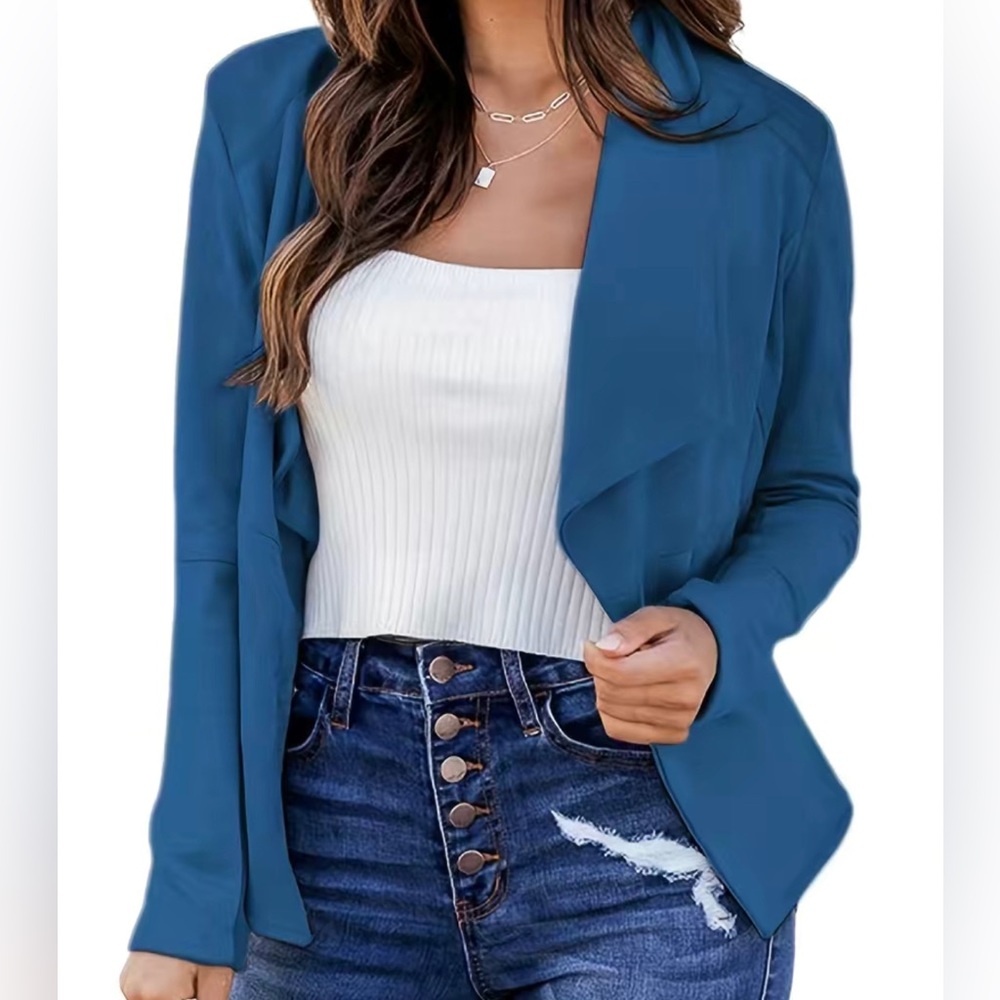 Blue casual blazer